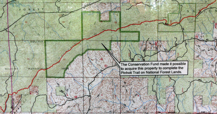 Map of Rebecca Mountain Land Purchase