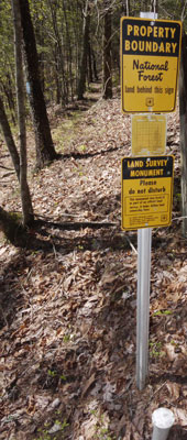 Talladega NF Boundary Survey Marker