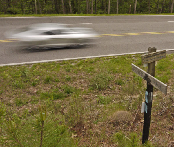 Sign at the northbound / east end of the US278 roadwalk.