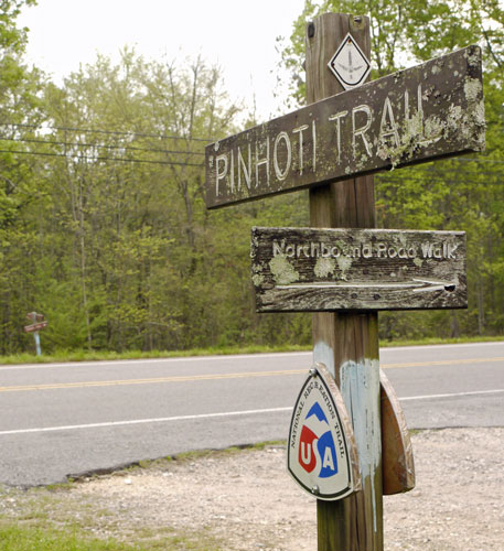 Roadwalk Sign at US278 Highpoint Trailhead