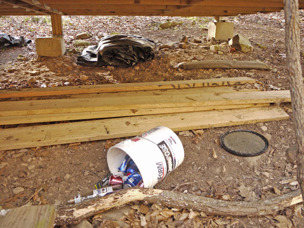 Under the Hawkins Hollow Shelter